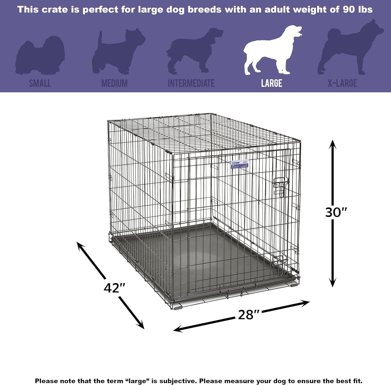 Newly Enhanced Single Door Icrate Dog Crate