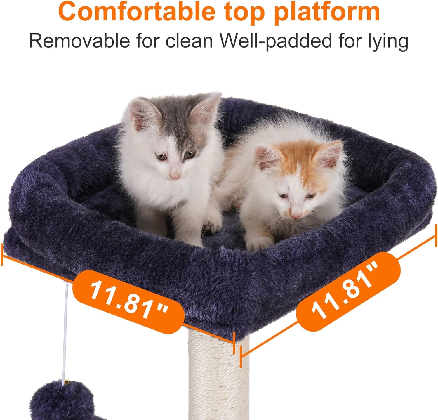 Cat Tree with Toy, Cat Tower Condo for Indoor Cats