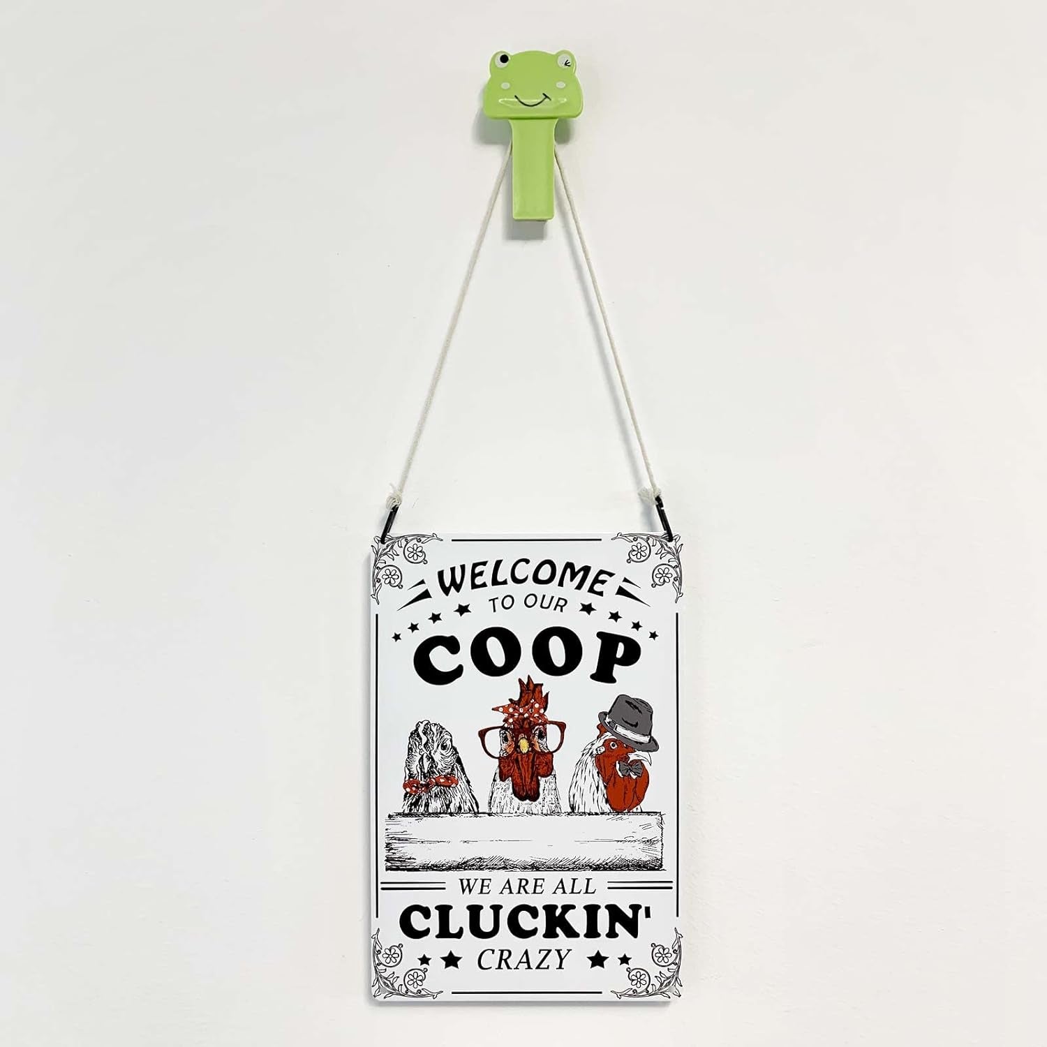 Welcome to Our Coop Funny Chicken Sign Chicken Coop Sign Chicken Decor 12" * 8" (215)
