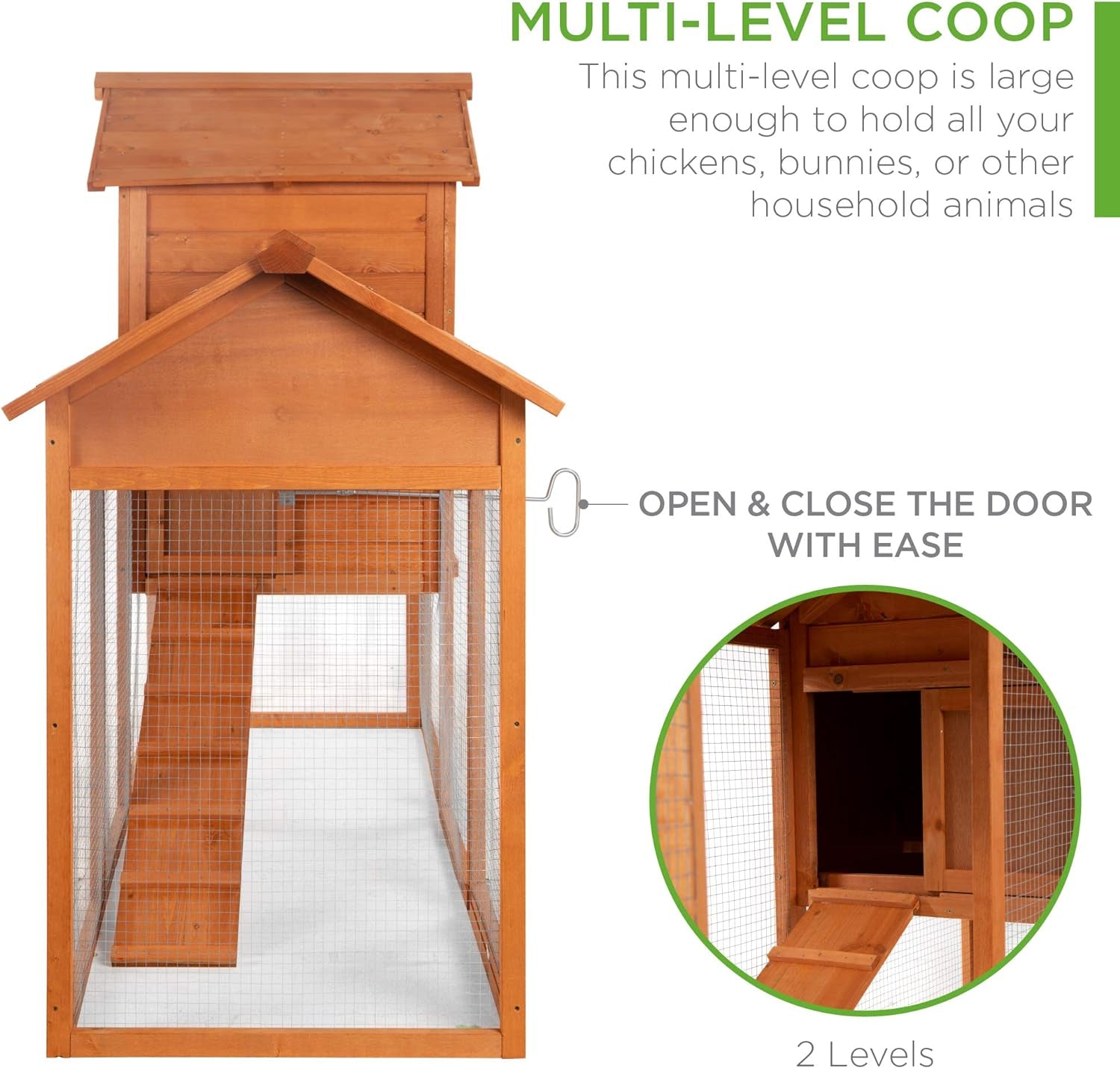 80In Outdoor Wooden Chicken Coop