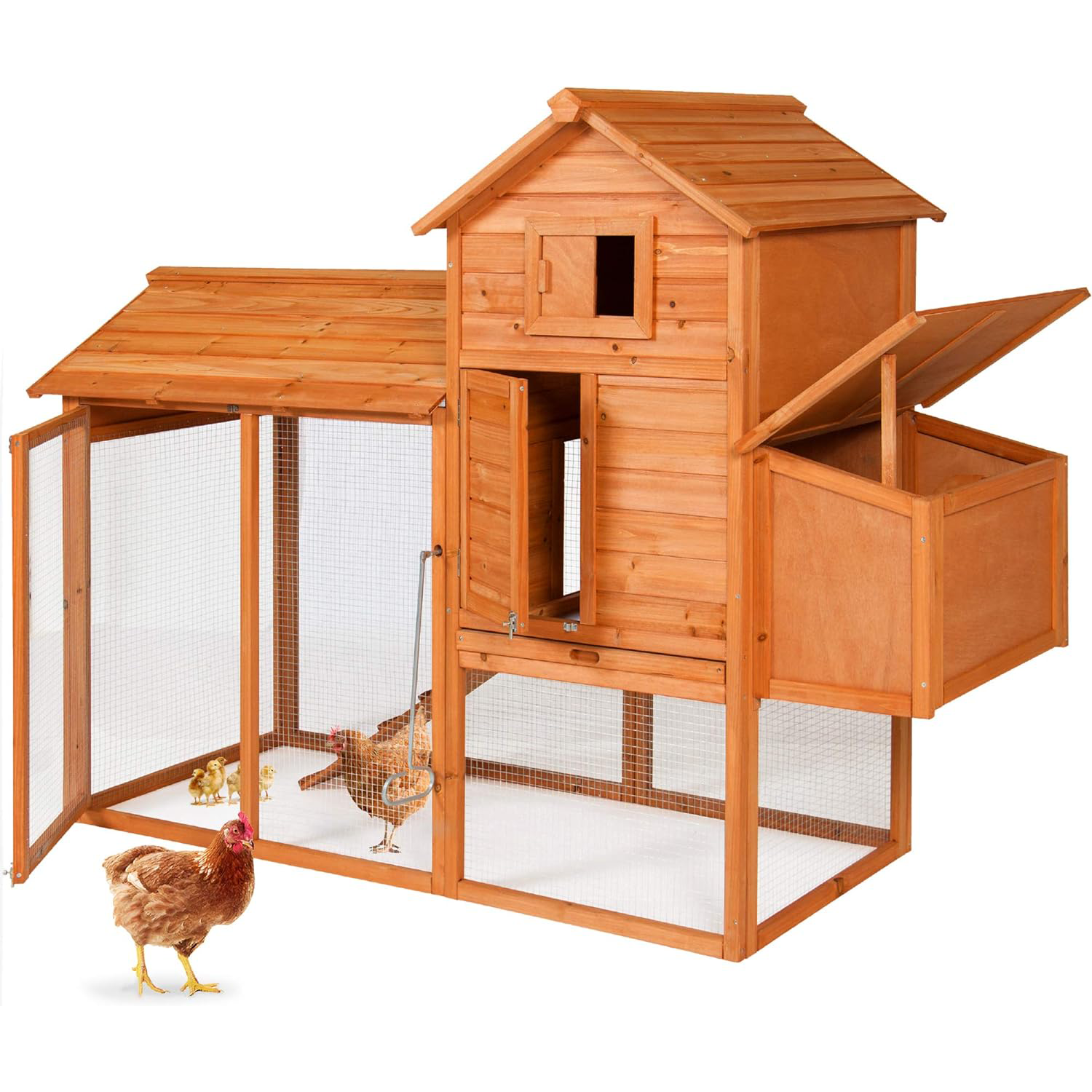 80In Outdoor Wooden Chicken Coop