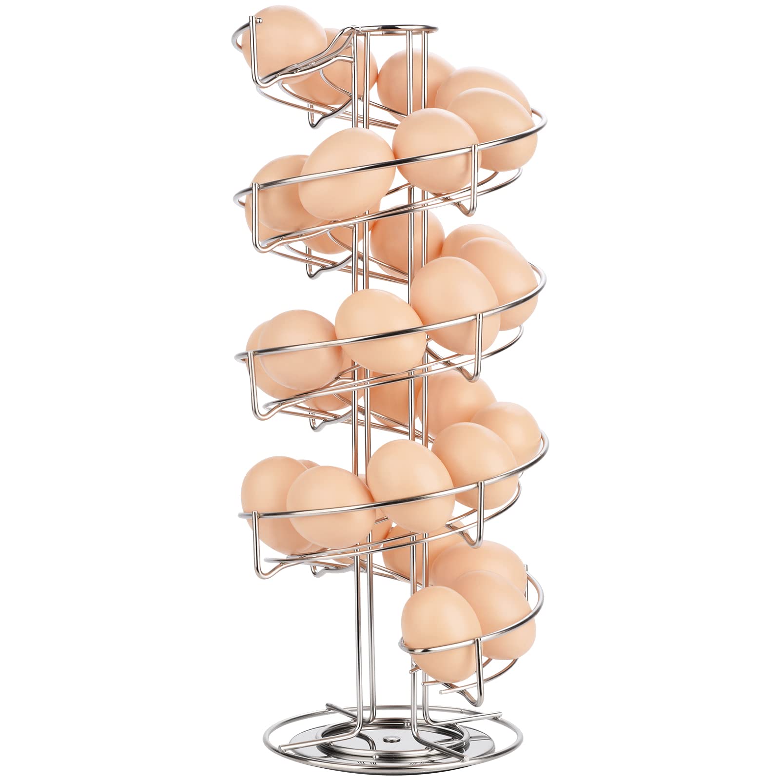 Spiral Design Metal Egg Skelter Dispenser Rack