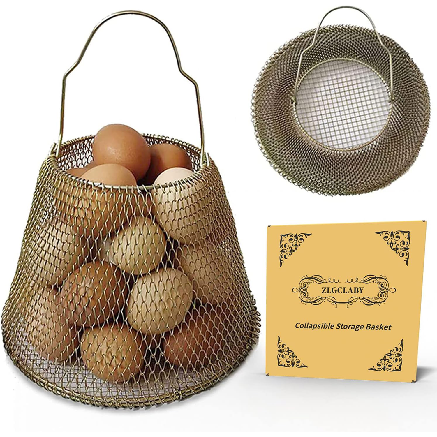 Egg Basket, Wire Storage Basket