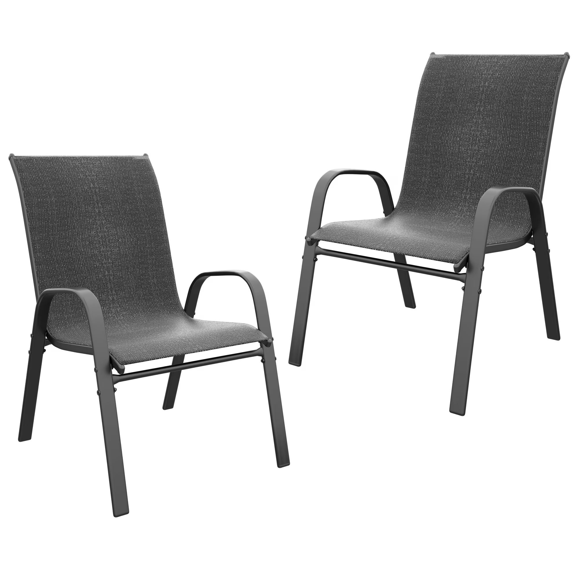 Tolead Outdoor Patio Dining Arm Chairs - Set of 6, Brown