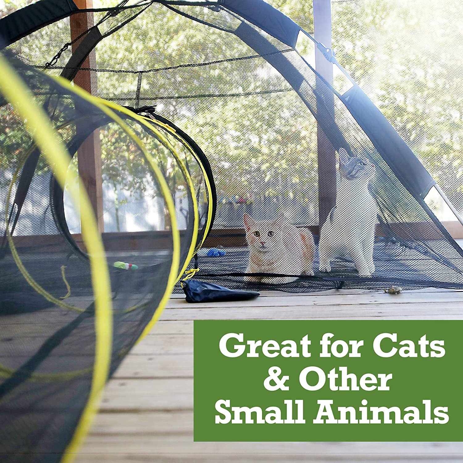 Outdoor Cat Enclosures for Indoor Cats [Portable Cat Tent, Cat Tunnel, and Playhouse] (Play Tents for Cats and Small Animals)