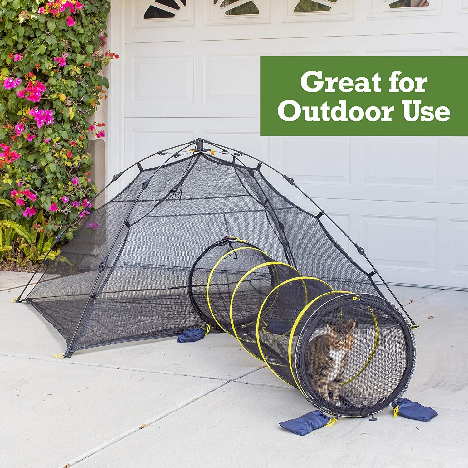 Outdoor Cat Enclosures for Indoor Cats [Portable Cat Tent, Cat Tunnel, and Playhouse] (Play Tents for Cats and Small Animals)