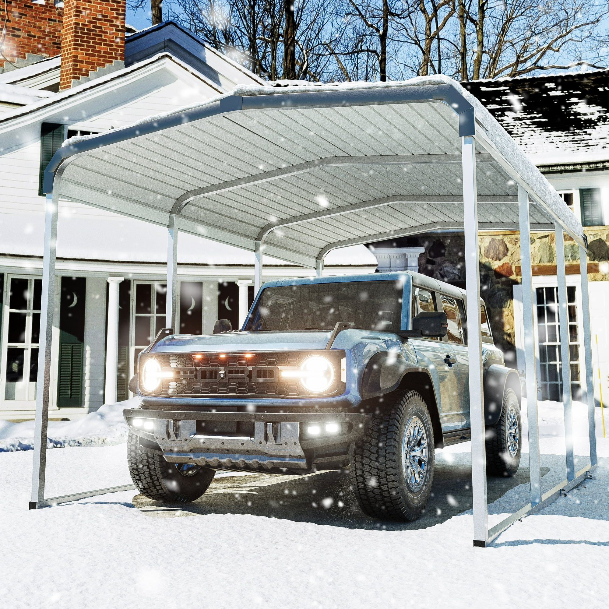 Tolead Heavy-Duty Galvanized Steel Carport – 20x20 FT All-Weather Shelter for Trucks, Boats & Outdoor Storage