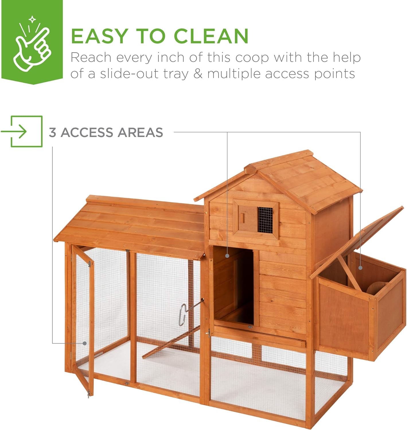 80In Outdoor Wooden Chicken Coop