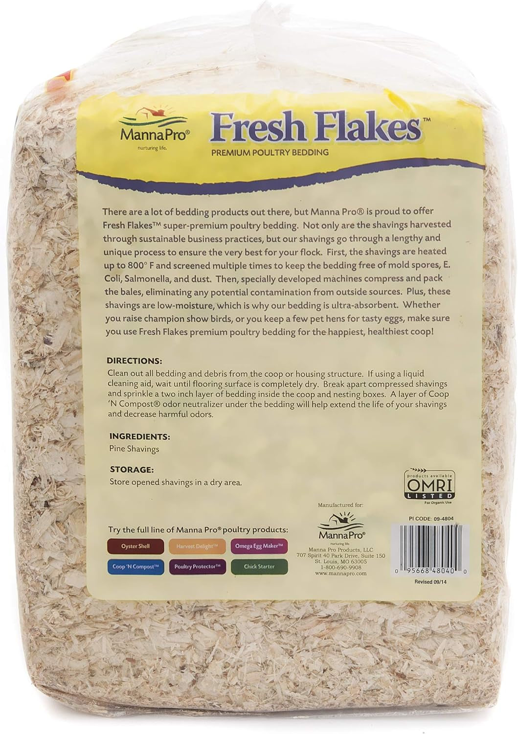 Fresh Flakes | Chicken Coop Bedding | Pine Shavings for Chicken Bedding | 4 Cubic Feet