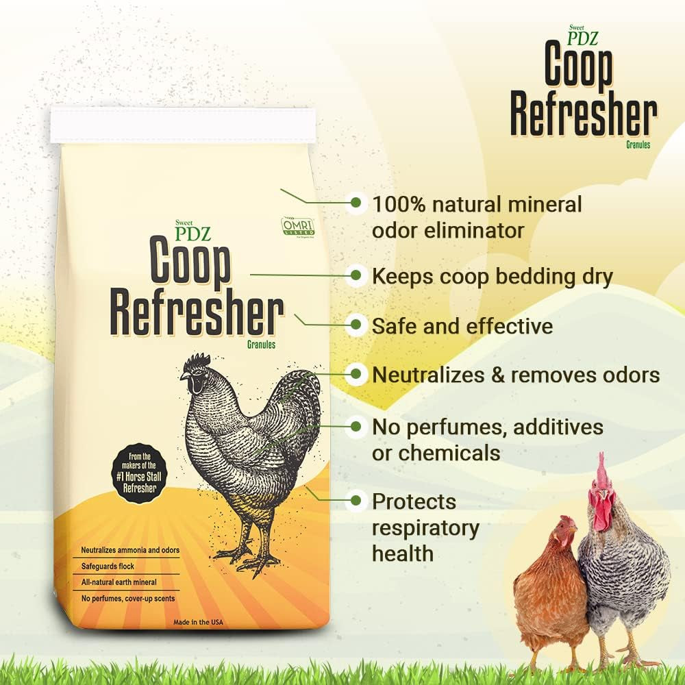 Coop Refresher - Zeolite Odor Eliminator - Essential Chicken Coop Accessory - 10 Lbs
