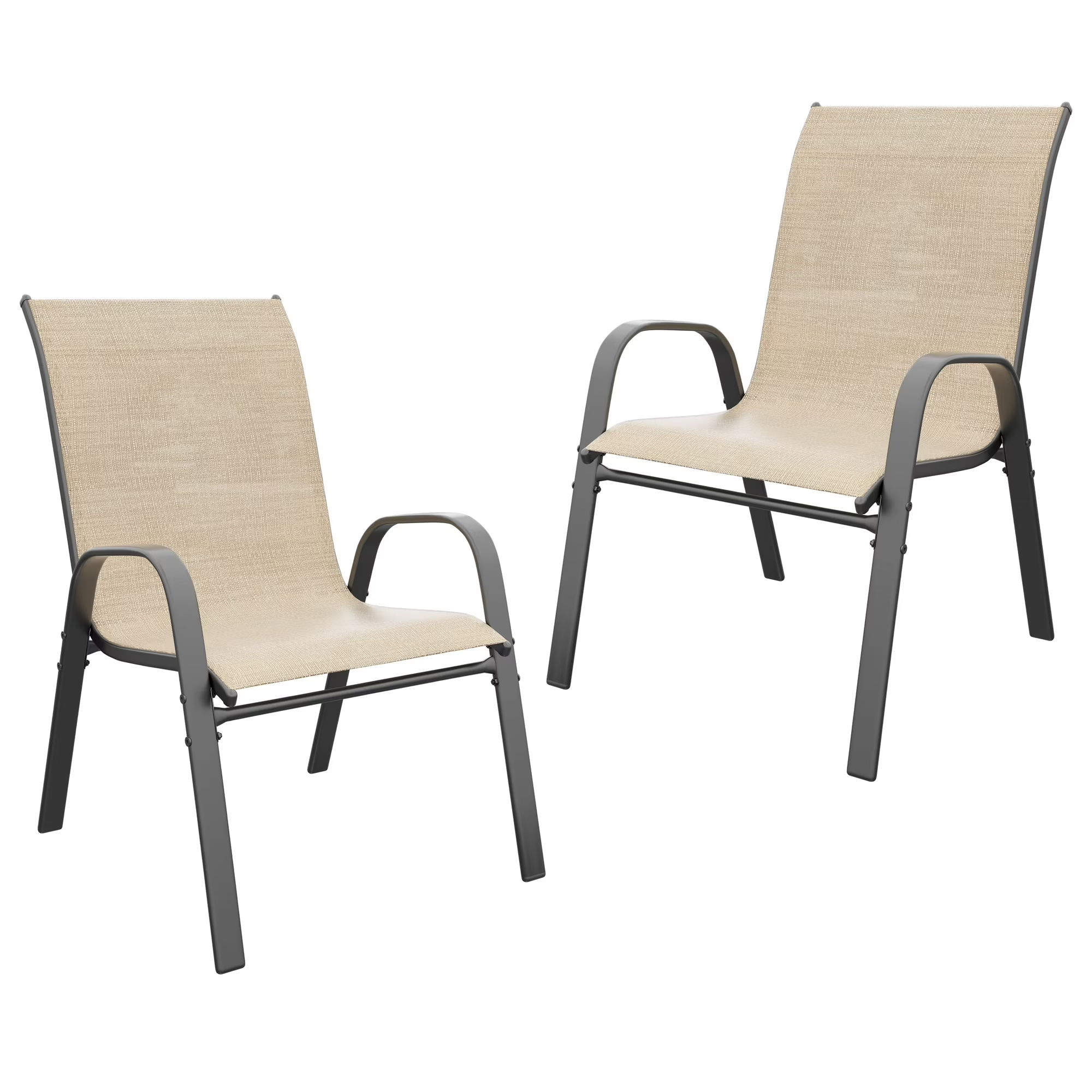 Tolead Outdoor Patio Dining Arm Chairs - Set of 6, Brown