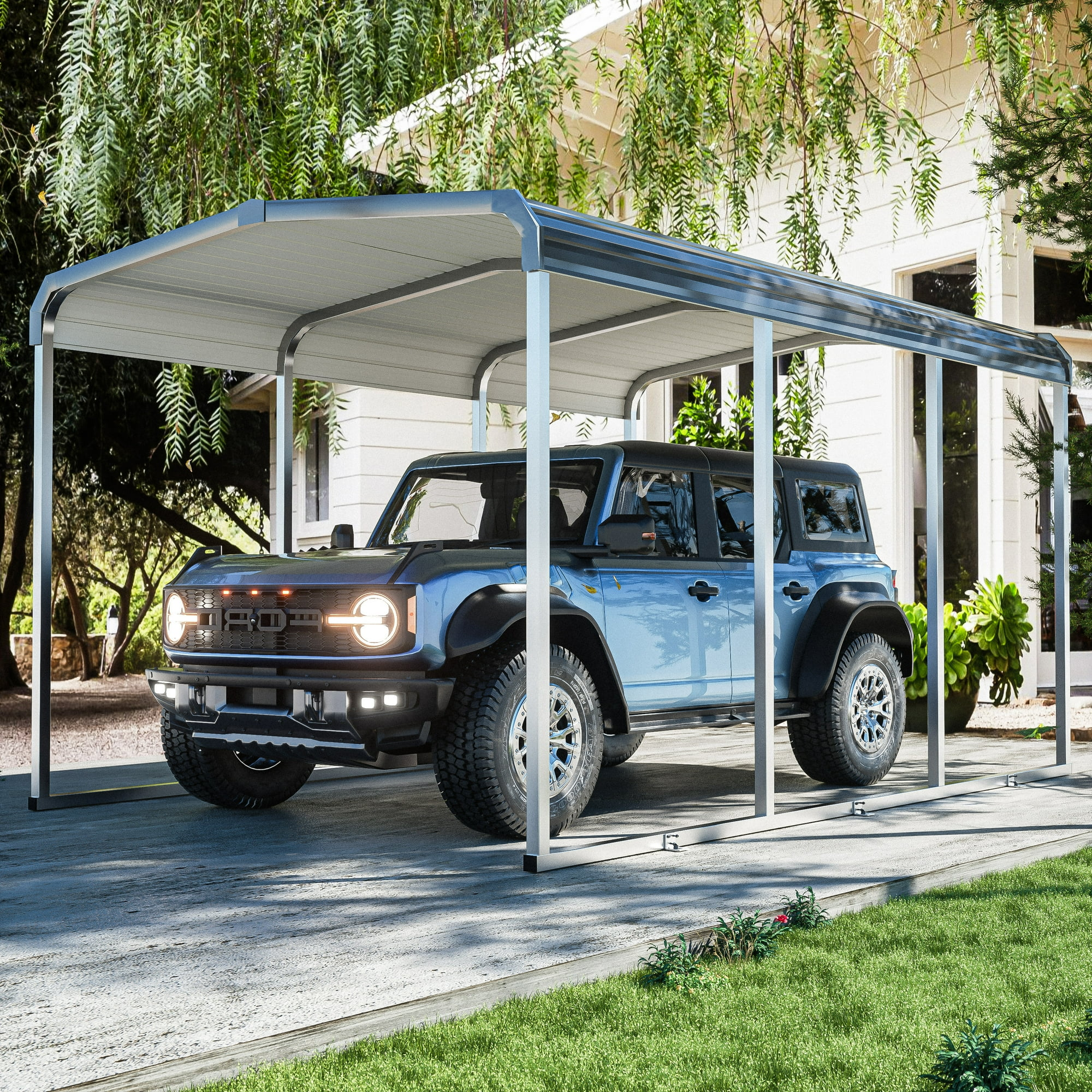 Tolead Heavy-Duty Galvanized Steel Carport – 20x20 FT All-Weather Shelter for Trucks, Boats & Outdoor Storage